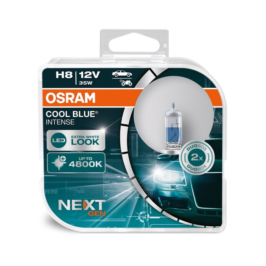 2 ampoules OSRAM Cool Blue Intense NextGeneration H8 12V 35W - Norauto