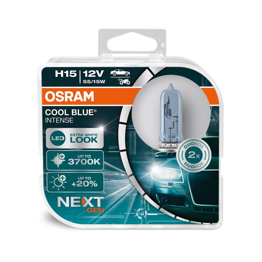 2 Ampoules Osram H15 Cool Blue® Intense Nextgeneration 12v