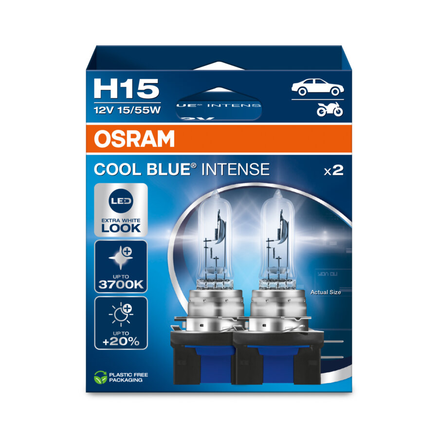 2 Ampoules H15 Osram Cool Blue Intense