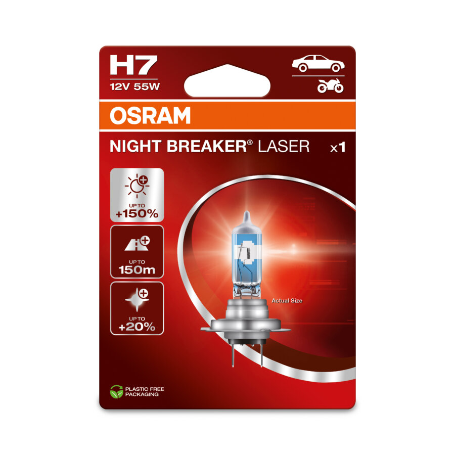 1 Ampoule H7 Osram Night Breaker Laser +150%