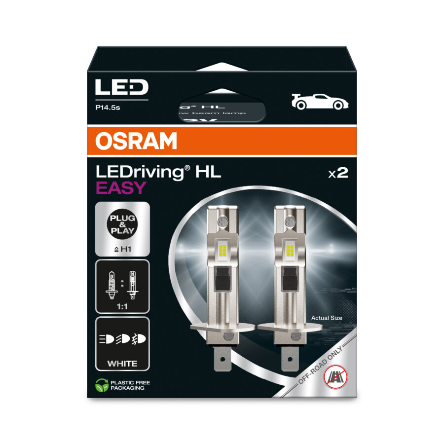 2 Ampoules H1 Osram Ledriving Hl Easy Non Homologué