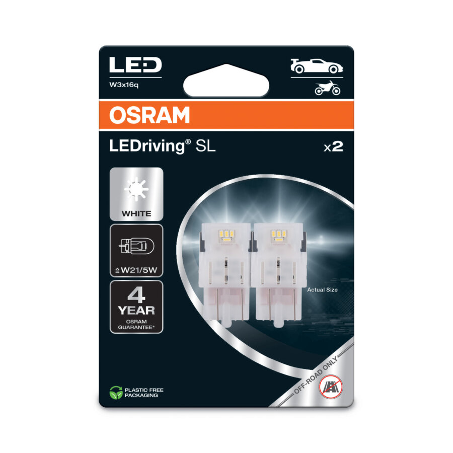 2 Ampoules W21/5w Osram Ledriving Sl White Non Homologué