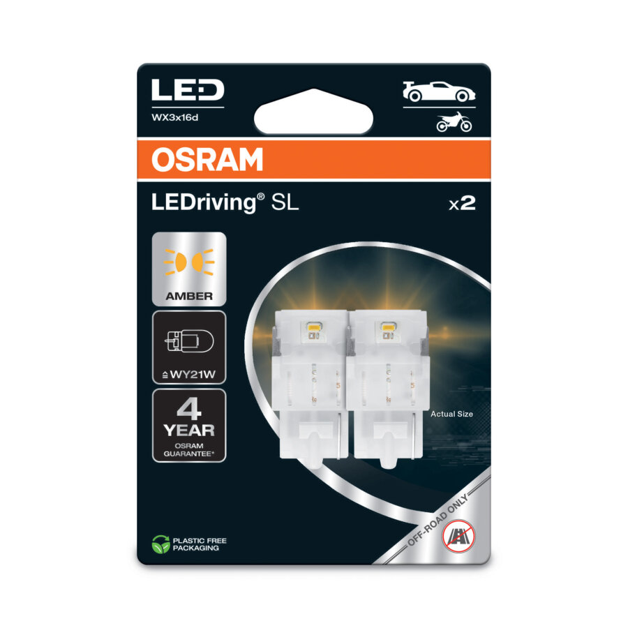 2 Ampoules W5w Osram Ledriving Sl Amber Non Homologué