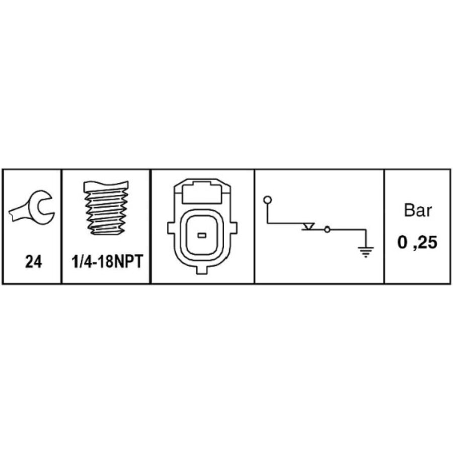 HELLA 6ZL 008 780-011 Interruttore Di Pressione Olio - 3