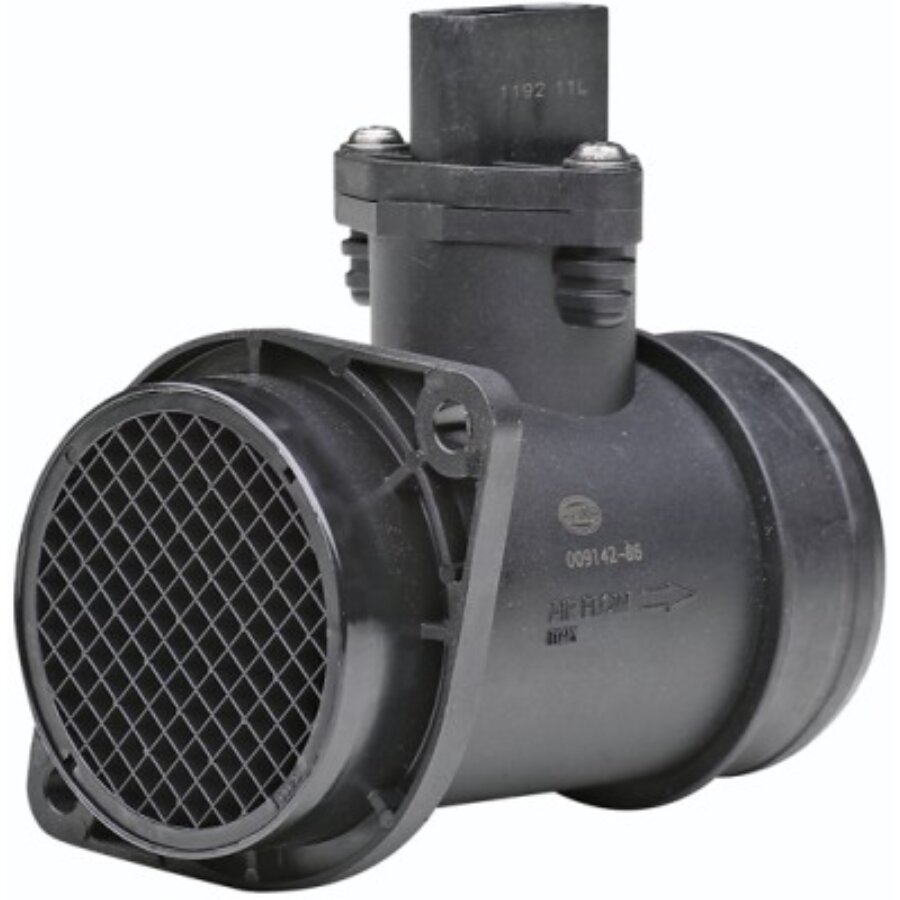 HELLA 8ET 009 142-291 Mass air flow meter - 6-pole - Screwed