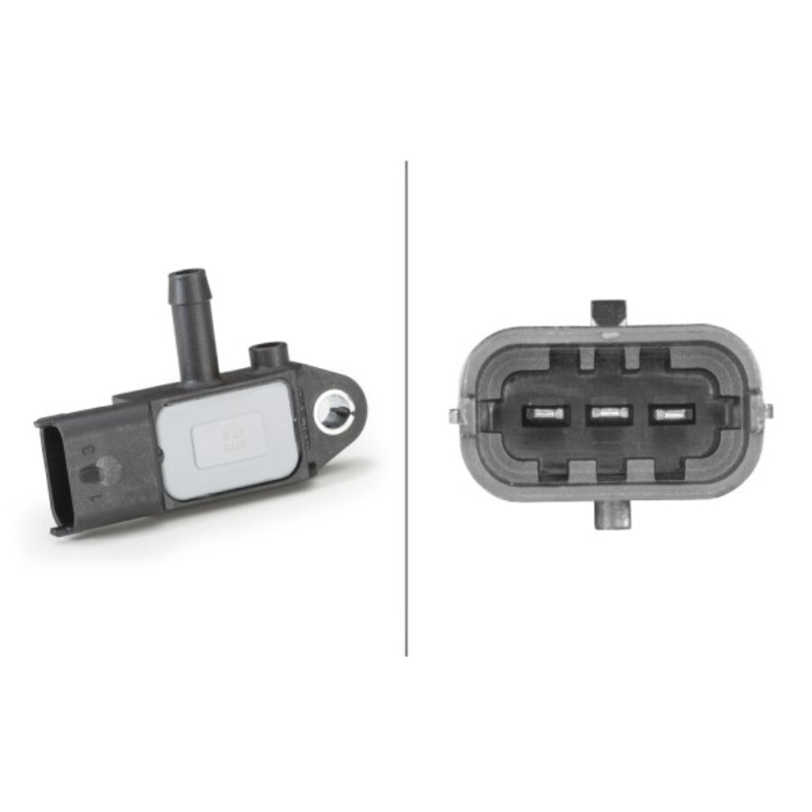 Capteur Pression Gaz Échappement HELLA 6PP 009 409-161 - 3 Pôles Vissé