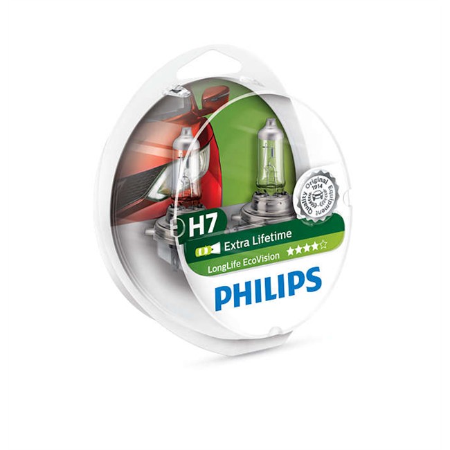 2 Ampoules PHILIPS H7 LongLife Ecovision 55 W 12 V Norauto.fr