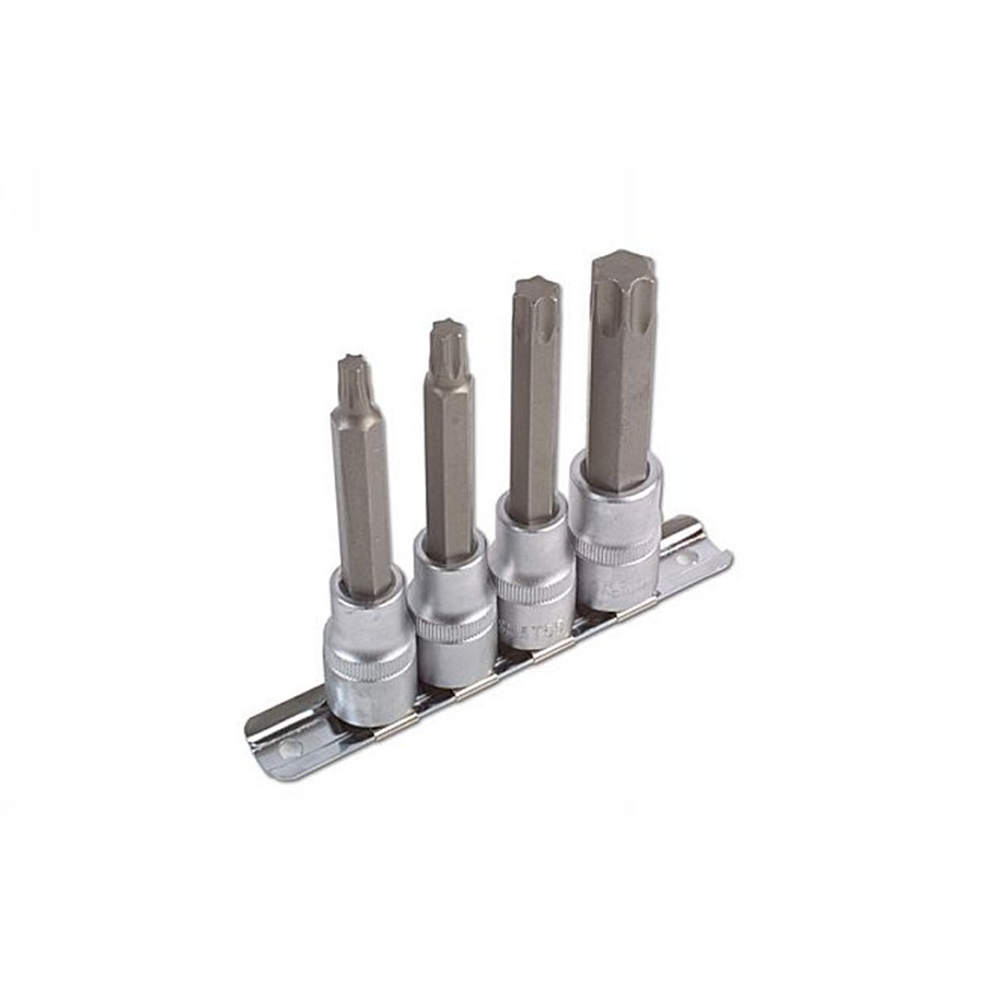 4 Douilles Longues Torx T40-t70 Carré 1/2'' Laser 2379