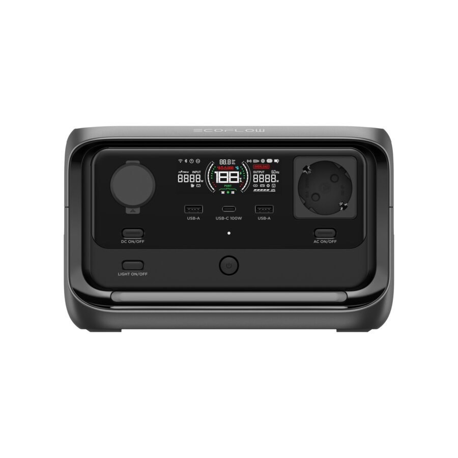 EcoFlow River 3 Plus Centrale Électrique Portable 286Wh 600W Noire