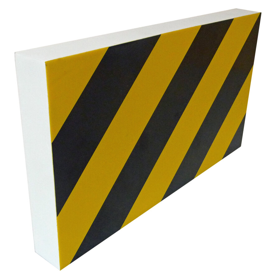 1 Mousse De Protection Droite Noire Et Jaune Pour Voiture 35 Cm Viso Pu3540nj
