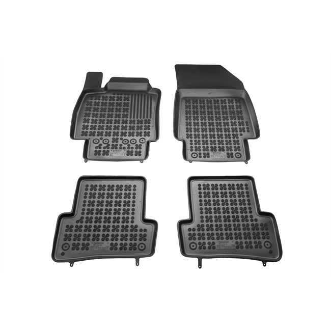 Jeu Complet De Tapis Sur Mesure Noirs En Caoutchouc Rezawplast