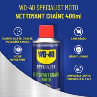 Nettoyant chaîne moto WD40 - Mobeshop