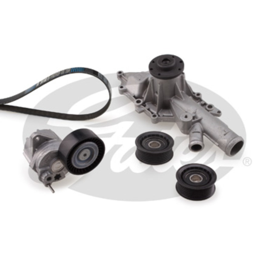 GATES Micro-V Kit KP96PK2138 Pompe à eau kit de courroie d'accessoire avec pompe à eau GATES Micro-V Kit KP96PK2138 Pompe à eau kit de courroie d'accessoire avec pompe à eau