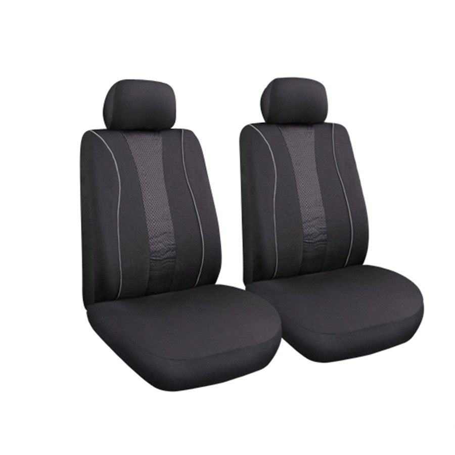 Jeu De Housses Universelles 2 Sièges Avant Voiture Hvd Bloowy Noires