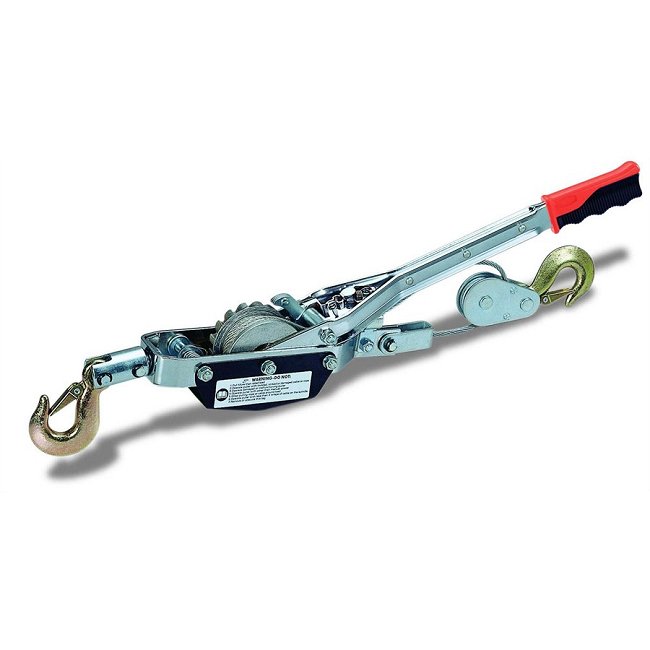 Treuil Manuel Ribitech 6562 - 2 Tonnes Avec Câble Acier 2m Pour Traction Horizontal