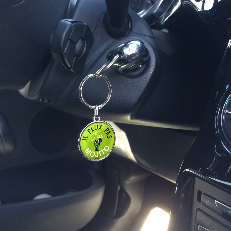 Porte-clés En Résine Norauto ''je Peux Pas J'ai Mojito''