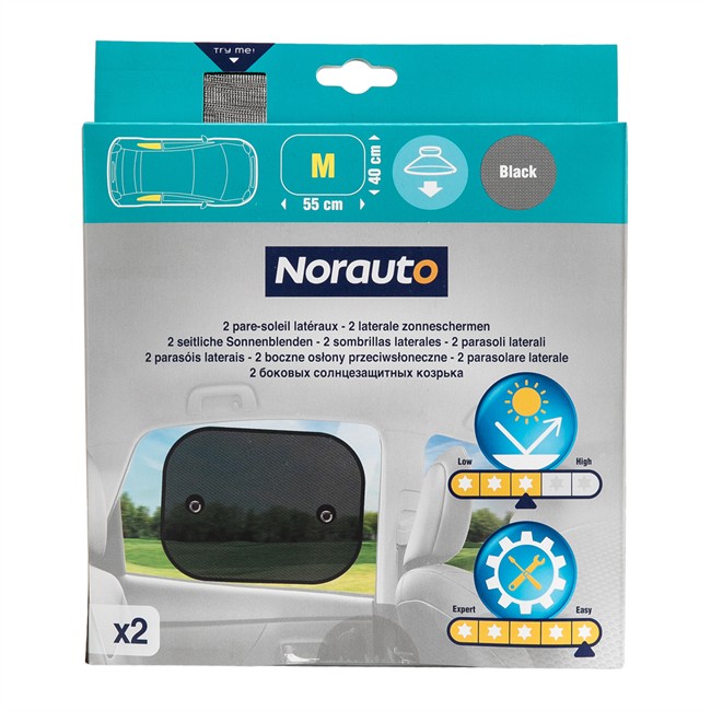 2 Rideaux Pare Soleil Lateraux A Ventouses Norauto 55 X 40 Cm Norauto Fr