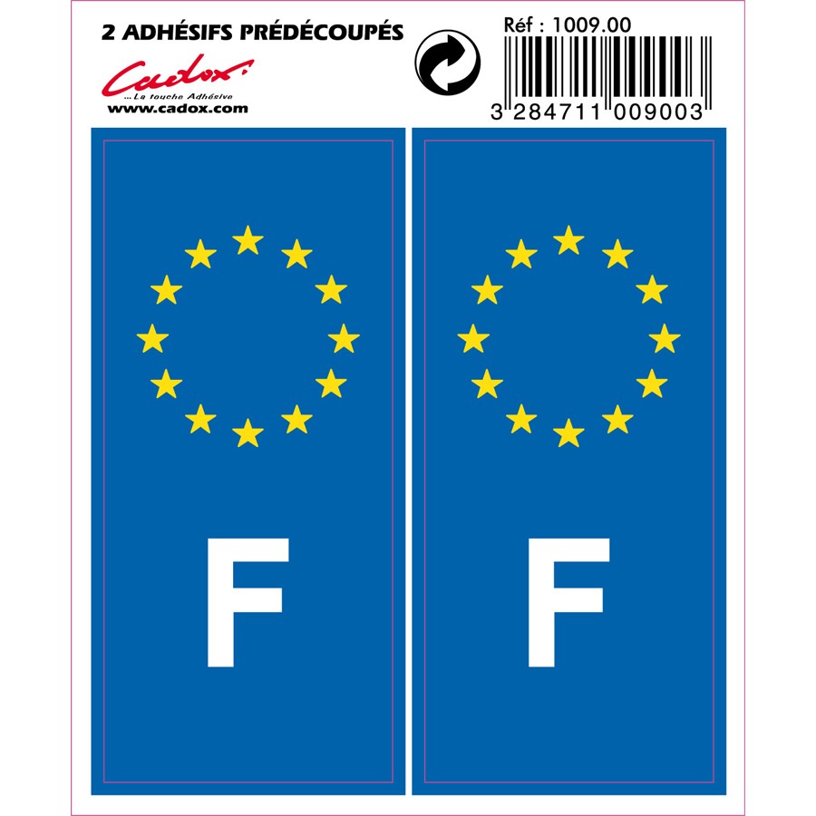 2 Autocollants France 10 X 4.5 Cm