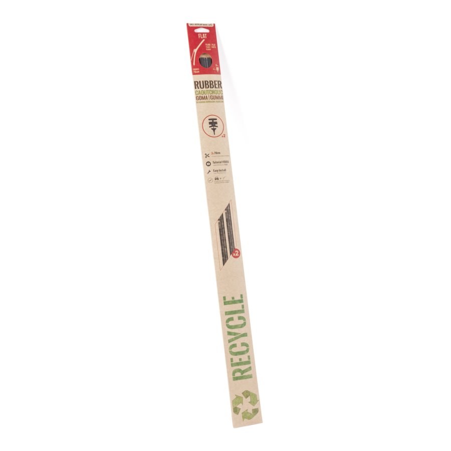 2 Lames Caoutchouc Pour Essuie-glaces Avant Plats À Lame Étroite (6mm) 70 Cm À
