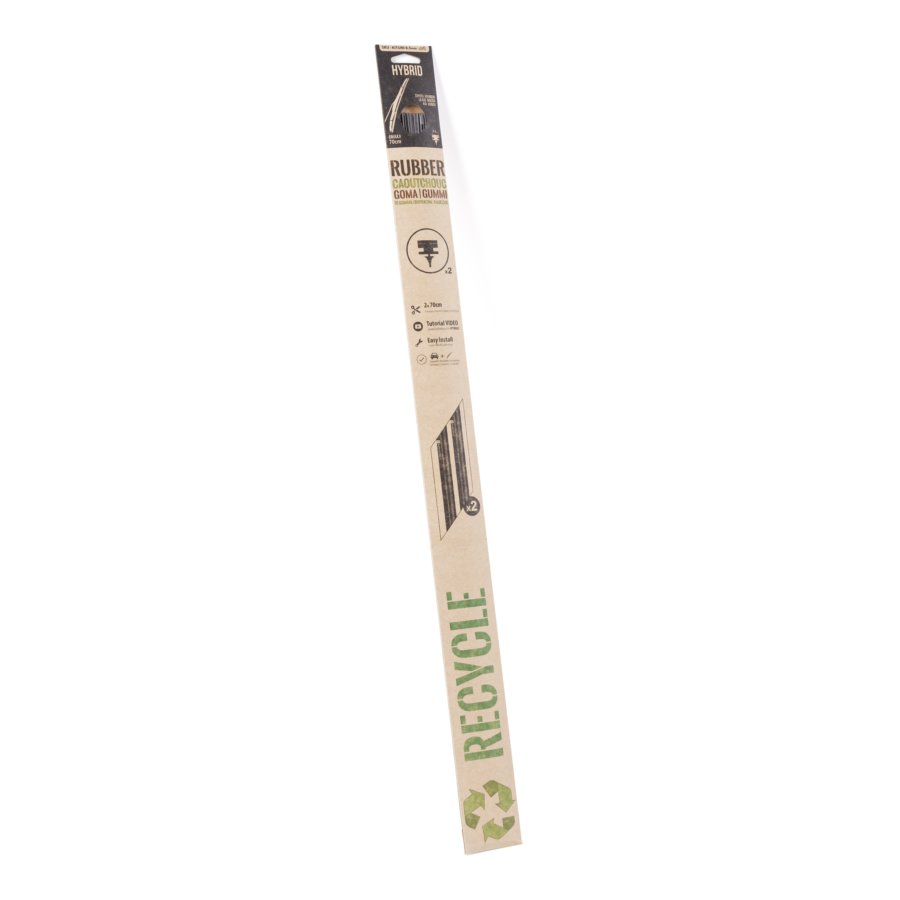 2 Lames En Caoutchouc Pour Balais Hybrid (8 Mm) 70 Cm À Recouper