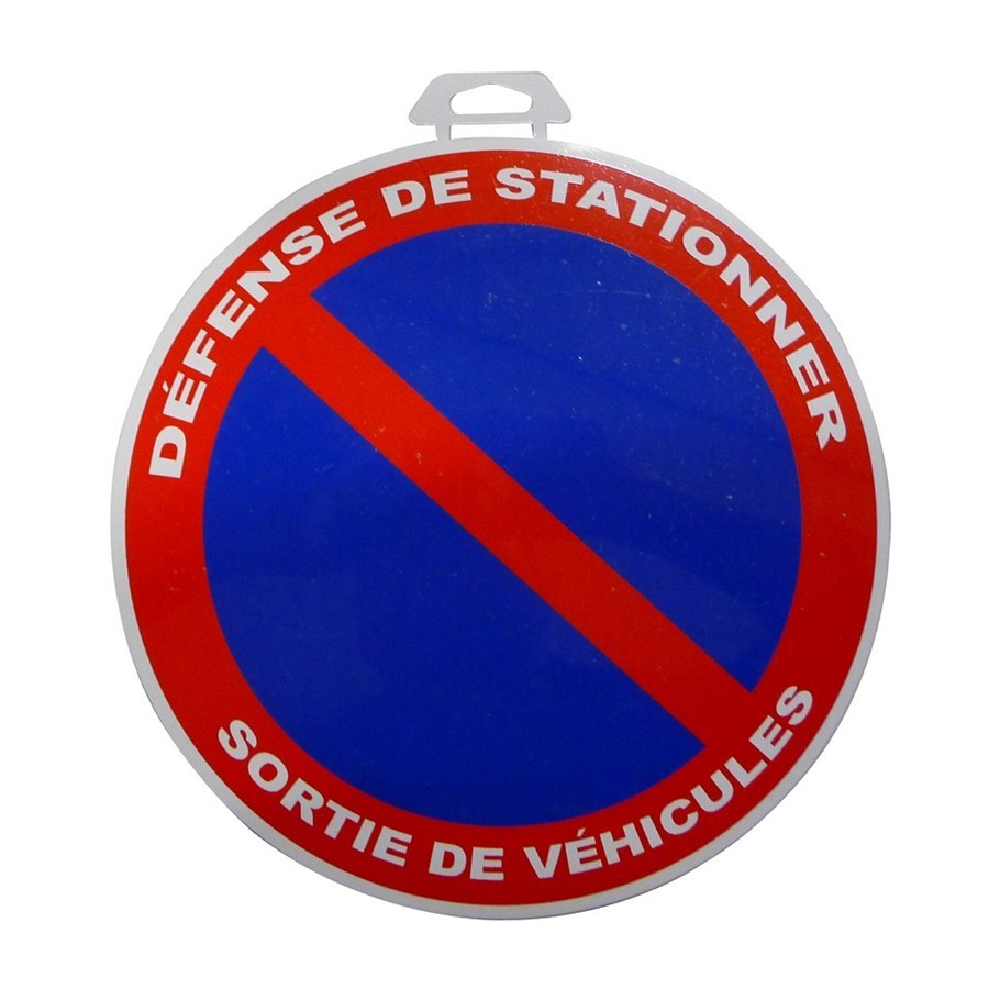 1 Disque Défense De Stationner/sortie De Véhicule Ø 28 Cm En Pvc Autocollant