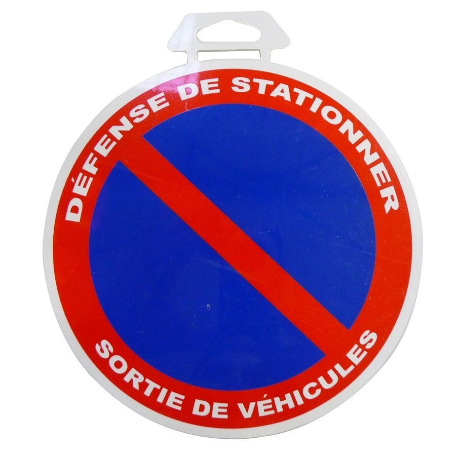 1 Disque Défense De Stationner/sortie De Véhicule Ø 18 Cm En Pvc Autocollant