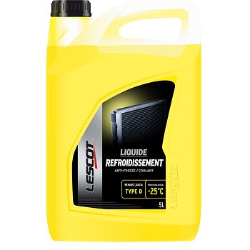 Liquide de refroidissement organique Jaune -25&deg;C LESCOT 5 L