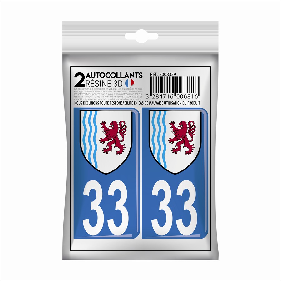 2 stickers en 3D CADOX département Gironde 33 - Norauto