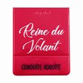 1 porte vignette assurance ZIGOH Reine du volant rose