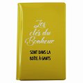 Etui &agrave; papiers 3 volets en relief ZIGOH jaune