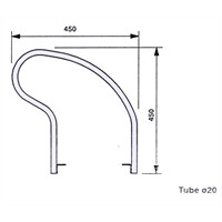 Support accroche vélos côte à côte Mottez