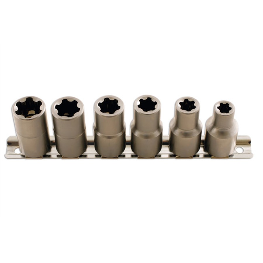 6 Douilles Ribe 10-20 Mm Carré 1/2'' Laser 5150