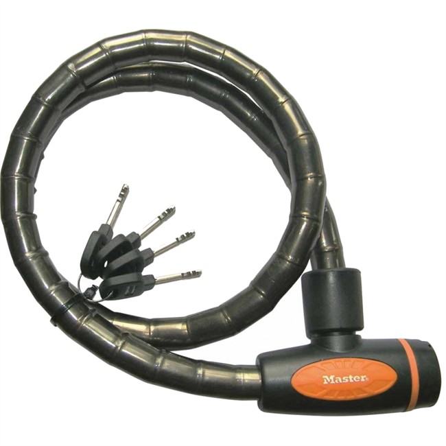 Câble Antivol Articulé Masterlock Noir 100 Cm Pour Vélo