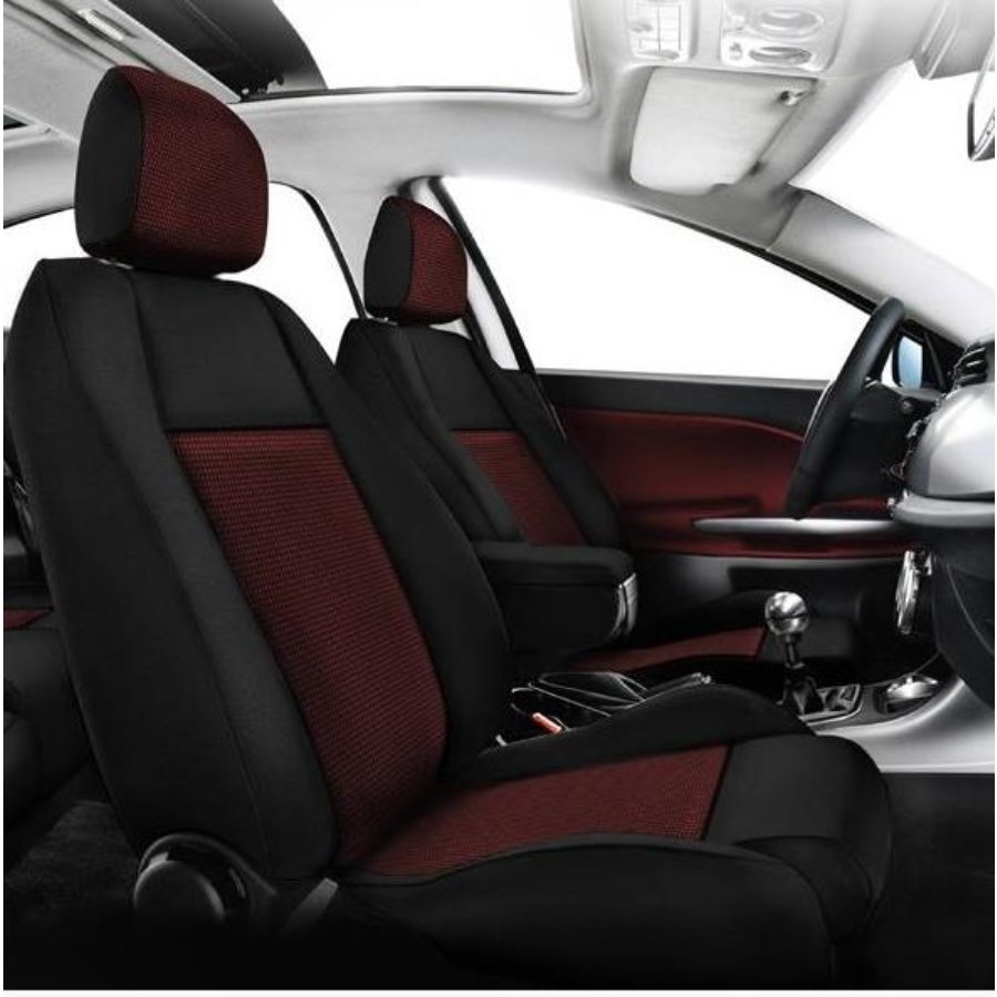 Jeu De Housses Sur Mesure 2 Sièges Avant Voiture Bancarel Tissu Damier Da6