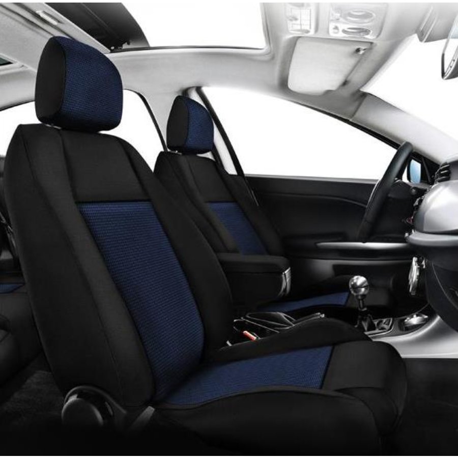 Jeu De Housses Sur Mesure 2 Sièges Avant Voiture Bancarel Tissu Damier Da8