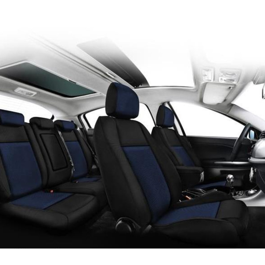 Jeu Complet De Housses Sur Mesure Voiture Bancarel Tissu Damier Da8