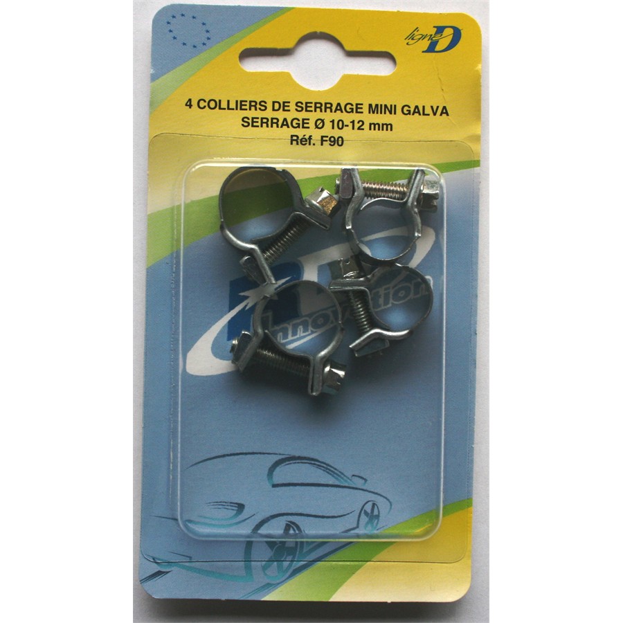 Pack de 4 mini colliers de serrage RDI 10-12 mm - Norauto