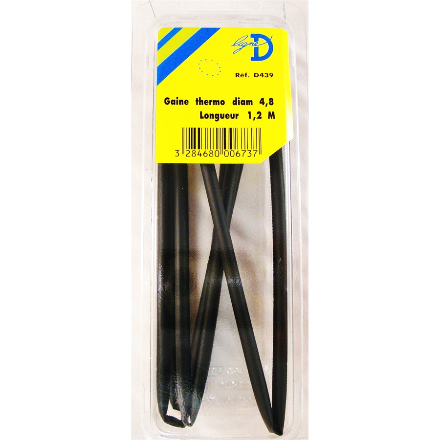 Gaine Thermorétractable Longueur 1,2 M Diamètre 4,8 Mm Rdi