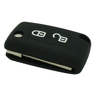 Coque Silicone Clé Voiture Jeep Renegade BROVACS - Bleu Foncé - Protection Anti-chocs Et Rayures