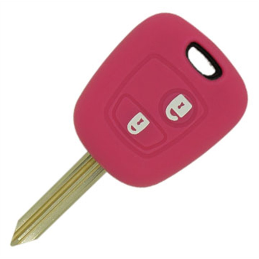 Coque silicone clé voiture rose - Norauto