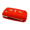 Coque silicone cl&eacute; voiture rouge