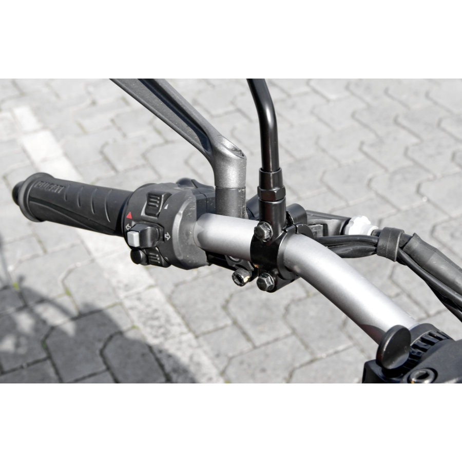 2x Aluminium Vélo guidon Vue arrière Rectangle Verres Cyclisme rétroviseur de