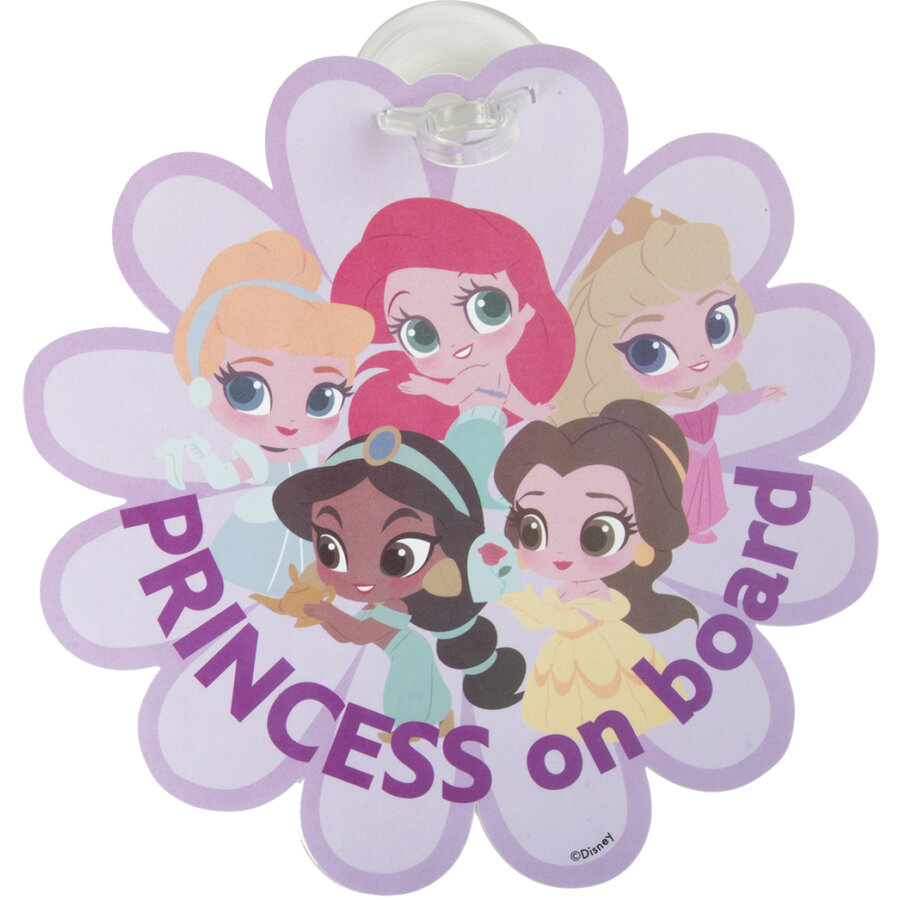 Signalétique Bébé À Bord À Ventouse Disney Princesse