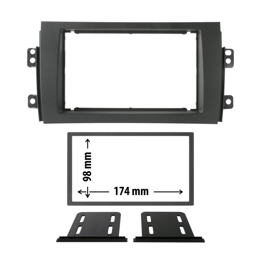 Phonocar Mascherina 2 DIN Grigio Metallizzato Per Alfa Romeo Giulietta (2010-2014) – Modello 03643