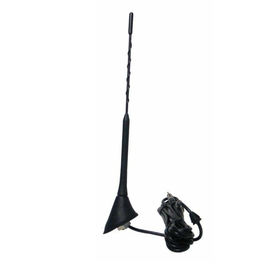 Antenne Amplifiée Pour Vitre Phonocar 8/012 - Gain FM 20 DB, AM 35 DB, Câble 2,30 M, Noir, Installation Intérieure