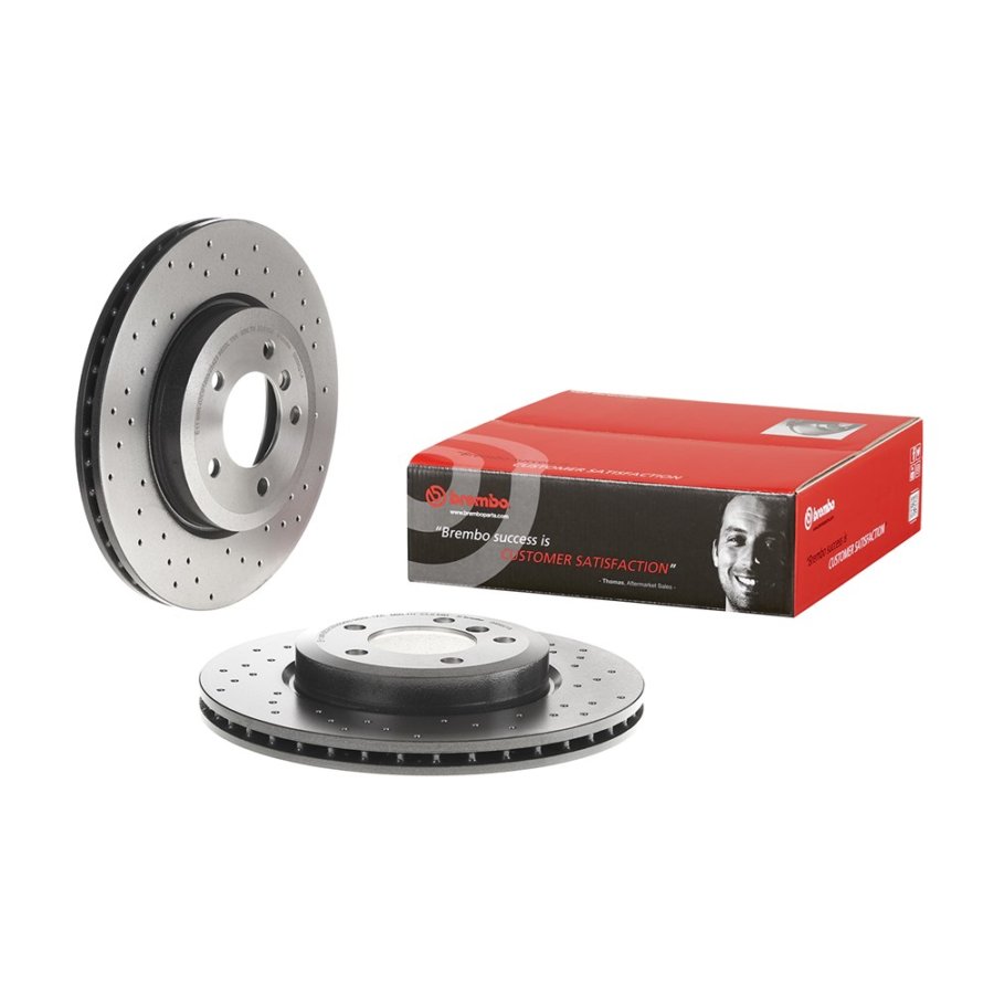 Disques De Frein Arrière Brembo - Diamètre 265 Mm, Type Plein, 5 Trous, Avec Revêtement Anti-corrosion