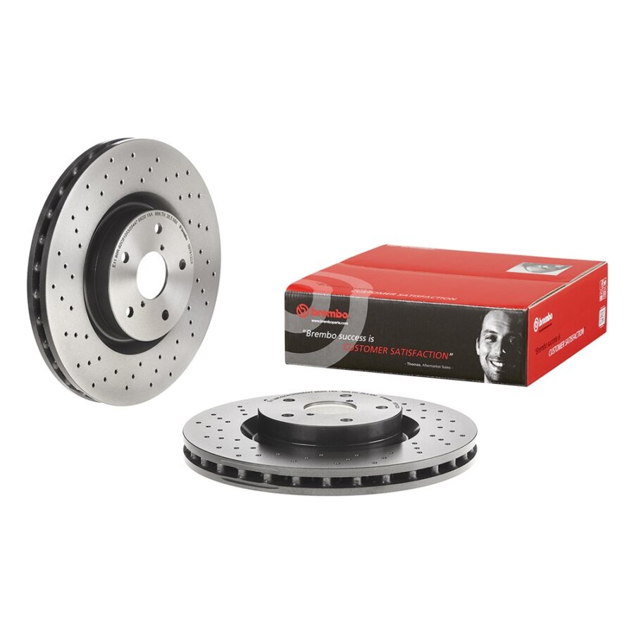 Jeu De 2 Disques De Frein Arrière Brembo Pour Audi/VW/Skoda - Revêtement Anti-Corrosion UV, Diamètre 239mm