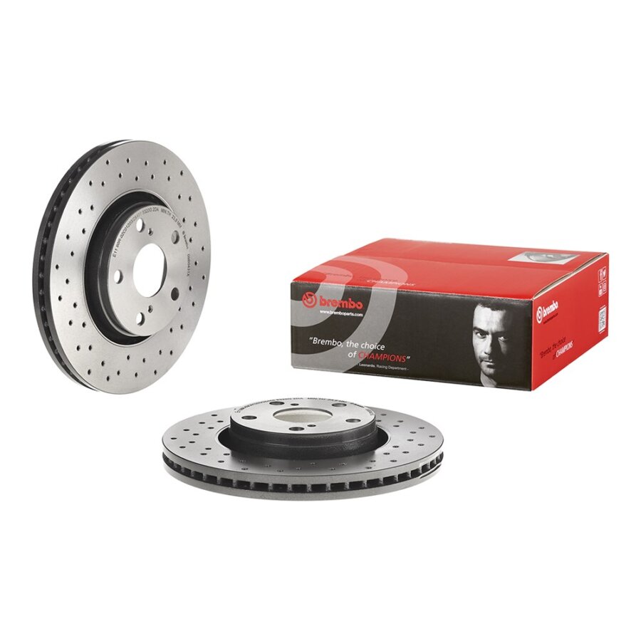 2 Disques De Frein Brembo Xtra Vernis Uv09.b043.1x