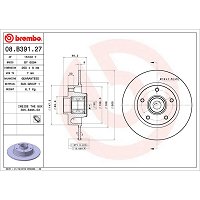 Kit Disques Frein Frankberg 274mm Disques Frein Arrière Frankberg - Lot 2 Pièces - Compatible Renault Fluence, Scénic Kit Disques Frein Arrière Gauche Droit