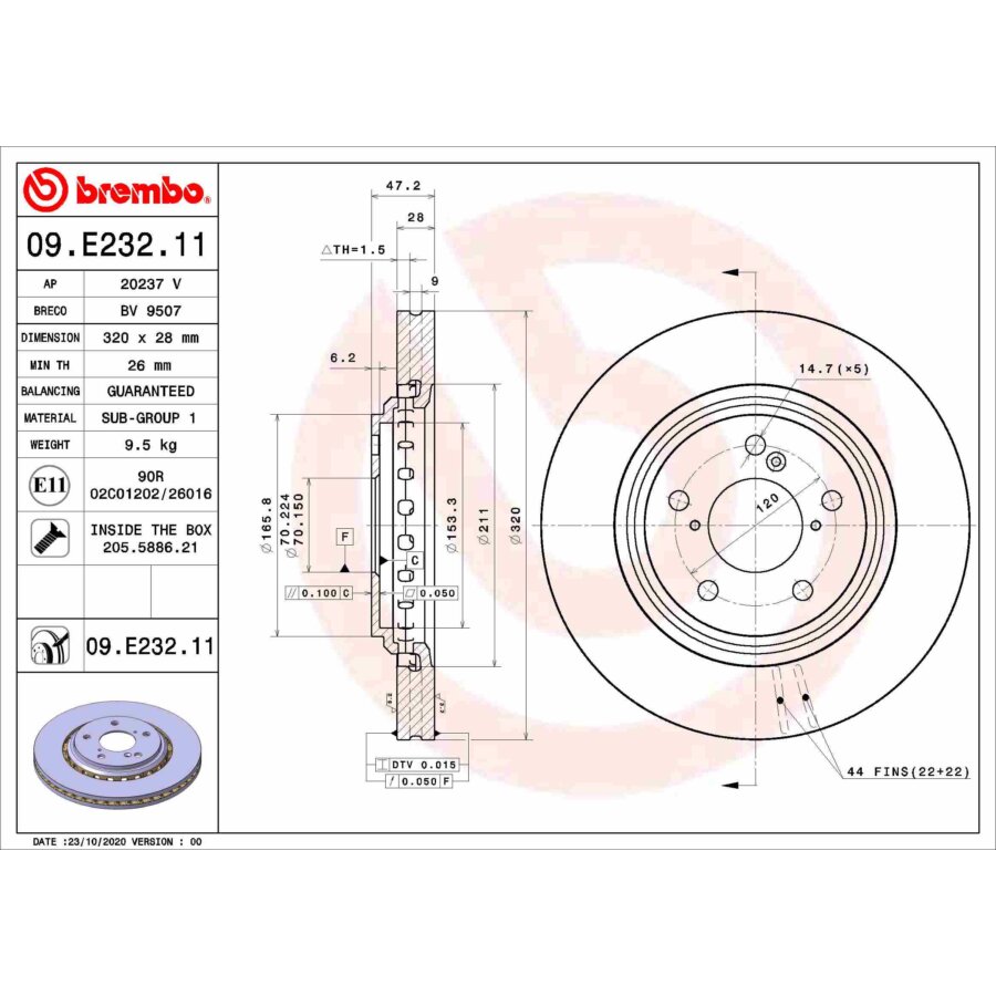 Disque De Frein Avant Brembo Max - 1 Disque (312mm X 25mm) Pour Freinage Performant